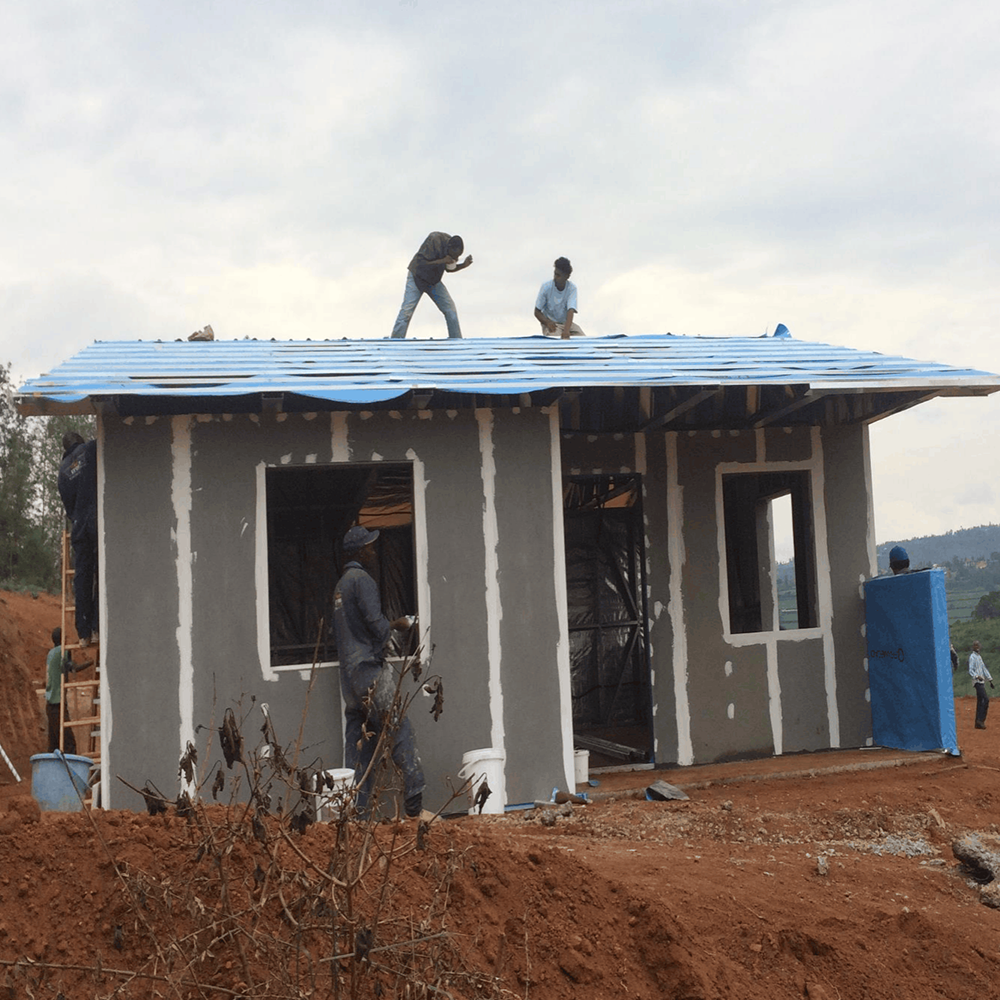 Housing Project Rwanda This was to be an affordable housing scheme in Rwanda supported by the government to help with the housing shortage and poor conditions that are in some areas of the country, as shown you can see single dwellings as well as houses. Thes were featured in various magazines as shown.