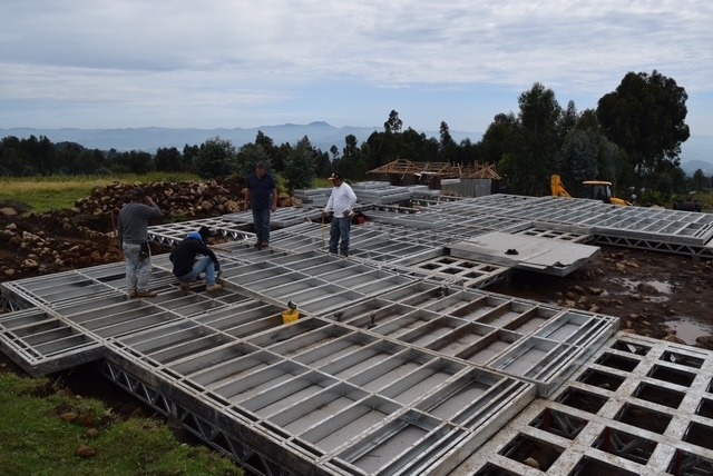 This was built using local labour and as much as possible locally sourced materials and tradesmen. Only one jcb was allowed to be used so that, whilst under construction, we did not scare the primates back into the forest which would have affected the tourism business as well as putting stress on the animals. The lodge units are operated by Rwanda Development Board.